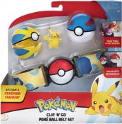 Pokemon Clip N Go Belt pikachu, Quick ball & Great ball