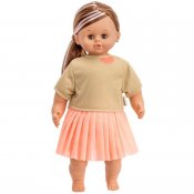 Skrållan ruskeat hiukset puhuva nukke 45cm