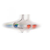 Pyörivä toppi, jossa glitteriä ja helmiä