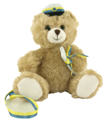 Opiskelija-nallekarhu nauhalla, 18cm