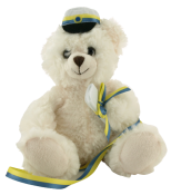 Opiskelija-nallekarhu nauhalla, 18cm