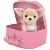 studio pets pehmolelut Pinkie matkalaukun kanssa 15cm