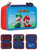 Super Mario & Luigi Kolminkertainen kynäkotelo lisävarusteineen