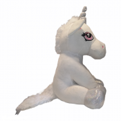 Pehmeä yksisarvinen pehmolelu valkoinen 80cm