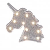 Unicorn seinäkoriste LED -valolla