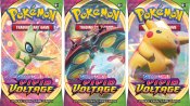 3-pack Pokemon Sword & Shield Vivid Voltage Booster keräilykortit