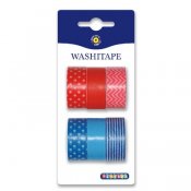 Washi tape 6-pack röd/blå