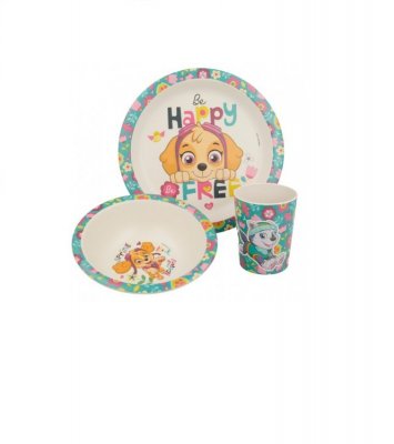 Paw Patrol Skye, ECO bambu, päivällinen, 3 osaa