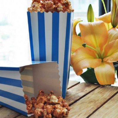 Popcorn-kuppi sininen valkoinen 10 kpl