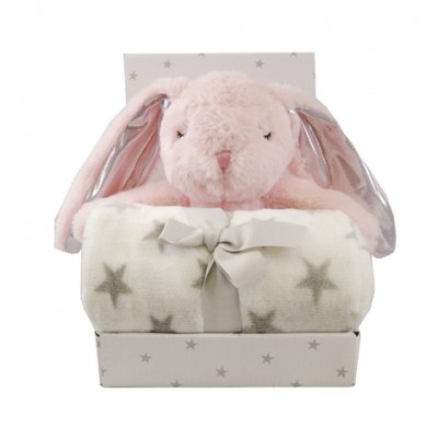 Pehmolelu fleecekankaalla - Vaaleanpunainen kani - Carlo Baby