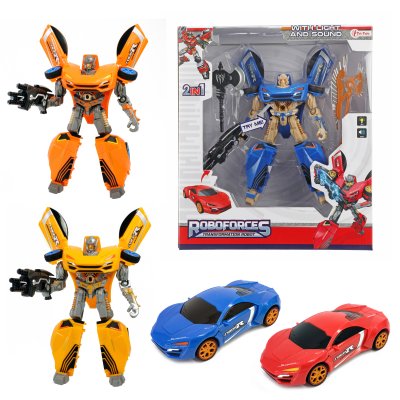 Muuttamassa robotin auton ääni ja valo