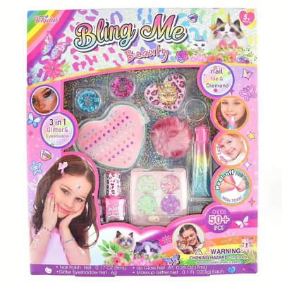 Meikkisetti hiuksille ja kynsille - 50+ osaa