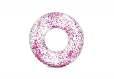 Intex Vaaleanpunainen Glitter puhallettava uimarengas Simring