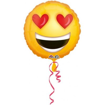 Emoji Heart Face kalvoa Balloon