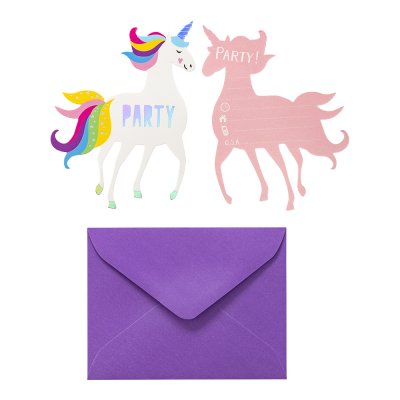 Unicorn kutsukortit kuorineen, 8-pack