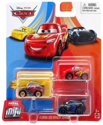 Disney Cars, Mini Racers Metal 3-pack