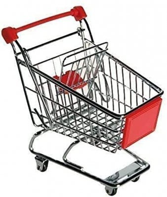 Mini ostoskori metallia 14x14cm