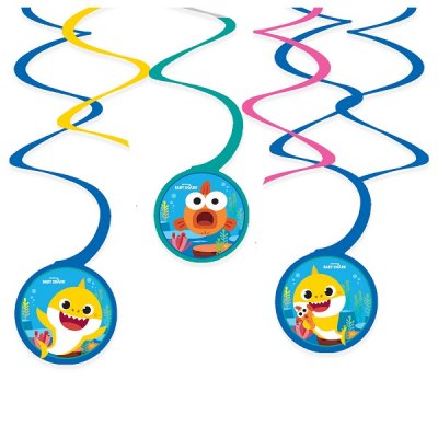 Baby Shark pyörteinen sisustus 6 kpl