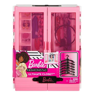 Barbie-vaatekaappi 6 ripustimella