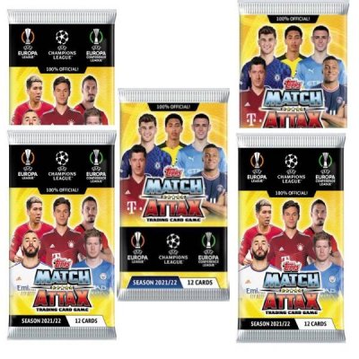 5-pack Jalkapallo-kortti UEFA Champions League 2021/2022 Booster Keräilykortit