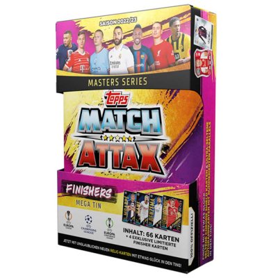 Jalkapallokortit Mega Tin Uefa Champions League Europa League Conference League 2022/23 Limited Edition Finishers keräilykortit