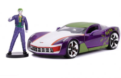 DC The Joker & 2009 Chevy Corvette Stingray Metall 1:24