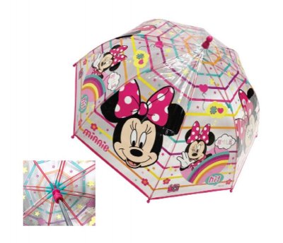 Disney Minni Hiiri läpinäkyvä sateenvarjo