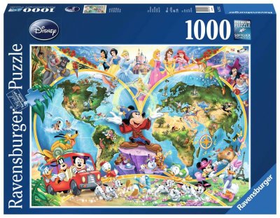 Ravensburger Disneyn Maailmankartta Palapeli 1000