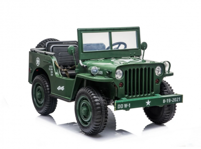 Sähköauto lapsi Explorer Jeep V12 vihreä 3 istuimella