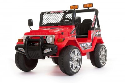 Sähköauto lasten Safari Buffalo Jeep 12V punainen