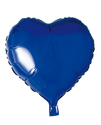 Folioilmapalloja sydän, sininen, 46 cm