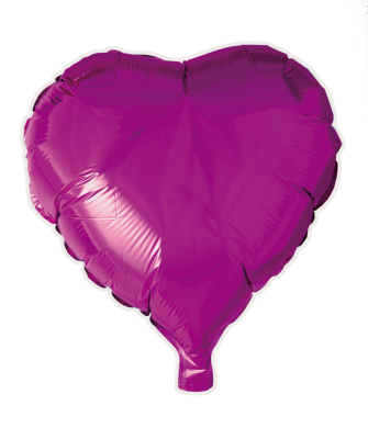 Folioilmapalloja sydän, violetti, 46 cm