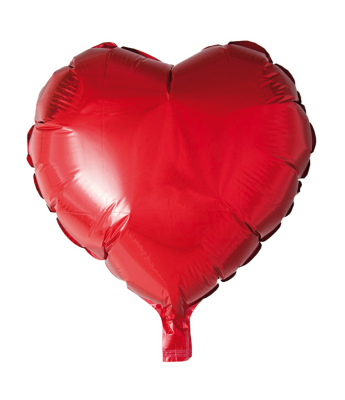 Folioilmapalloja sydän, punainen, 46 cm