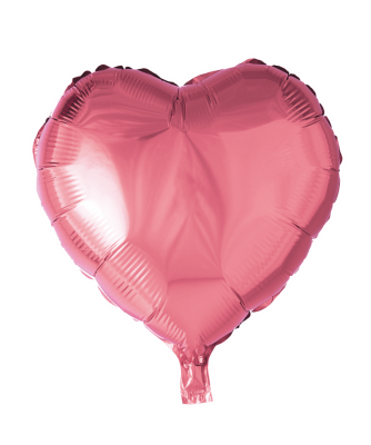 Folioilmapalloja sydän, vaaleanpunainen, 46 cm