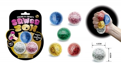 Fresh And Crispy Squeeze Squishy pallo 3-pakkaus