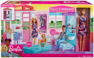 Barbie-nukke talo nukke ja huonekalut