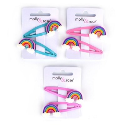 Hiusklipsi 2 kpl, motiivi sateenkaari