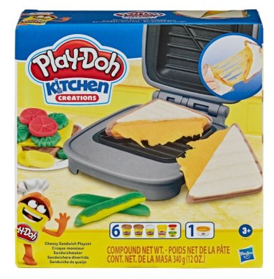 Play Doh kitchens Creations Cheest Sandwich kotitehtävät