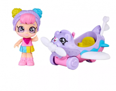 Kindi Kids Minis Rainbow Kate Nukke lentokoneella