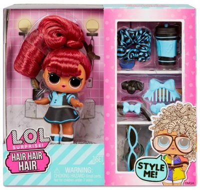 L.O.L. Surprise! Hair hair hair nukke, ruskeat hiukset jossa 8 tarviketta, 1 kpl