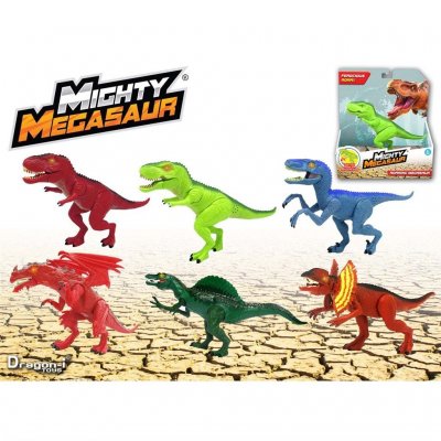 Mighty Megasaur Dinosaur kanssa ääni ja valo, 1-Pack