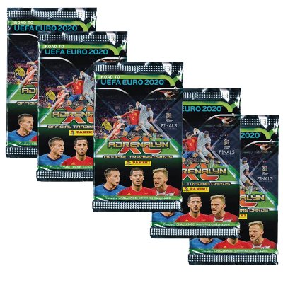5 pack UEFA Tie Euro 2020 jalkapallon kortti