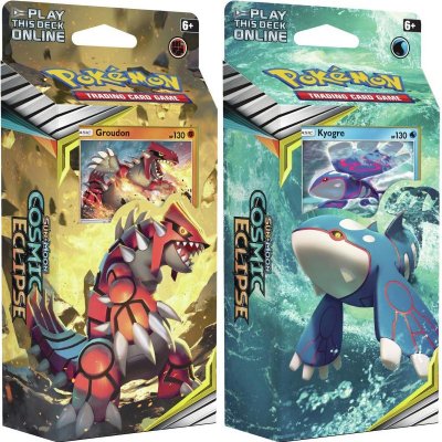 Pokémon Sun & Moon Cosmic Eclipse Gruodon ja Kyogre Teema Deck kortteja 120 kpl