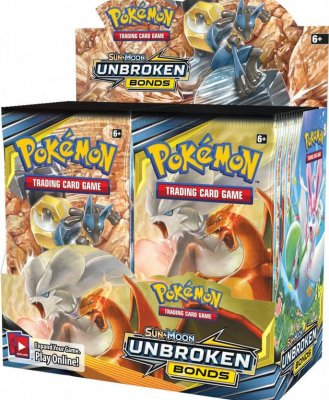 Pokémon Aurinko ja kuu Unbroken Bond Näyttö (36-pack) Booster Box kortteja