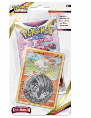 Pokémon Lost Origin Scorbunny Checklane Booster Keräilykortit