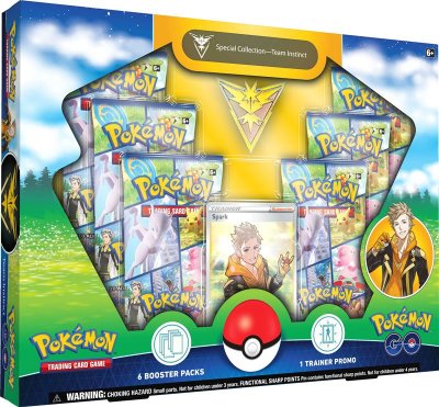 Pokemon-tiimin Instinct promokortti Spark kauppakortilla Pokemon Go -tehostinpaketti 6 kpl