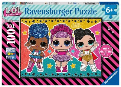 Ravensburger L.O.L. Surprise Glitter puolue palapeli 100 kpl glitterillä