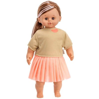 Skrållan ruskeat hiukset puhuva nukke 45cm