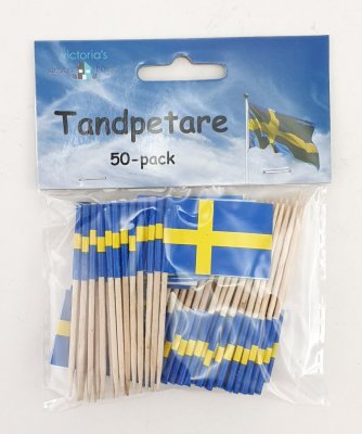 Hammastikku Ruotsin lipun (50 kpl)