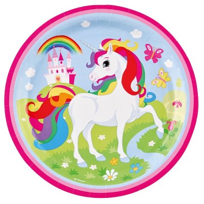 Unicorn paperilevy 8 kpl 23 cm